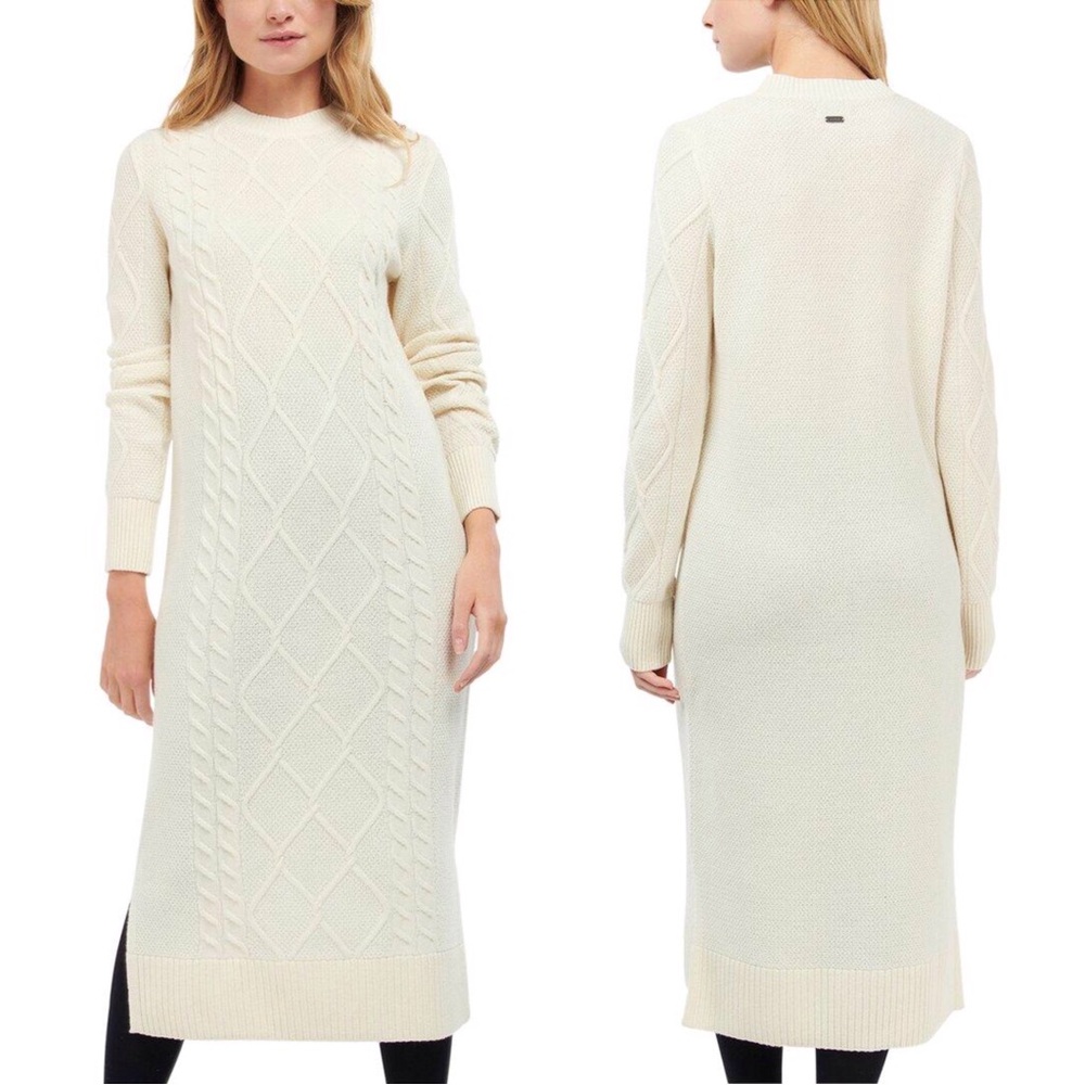 NWT Barbour Burne Long Sleeve Wool Blend Sweater Knit Dress - Picture 5 of 16